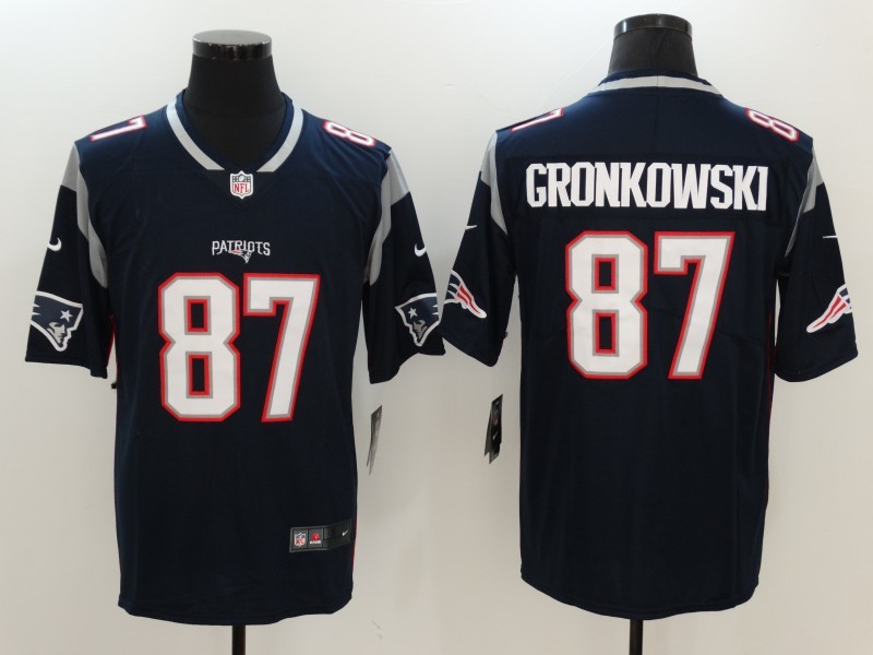Men's New England Patriots Rob Gronkowski #87 Navy Jersey